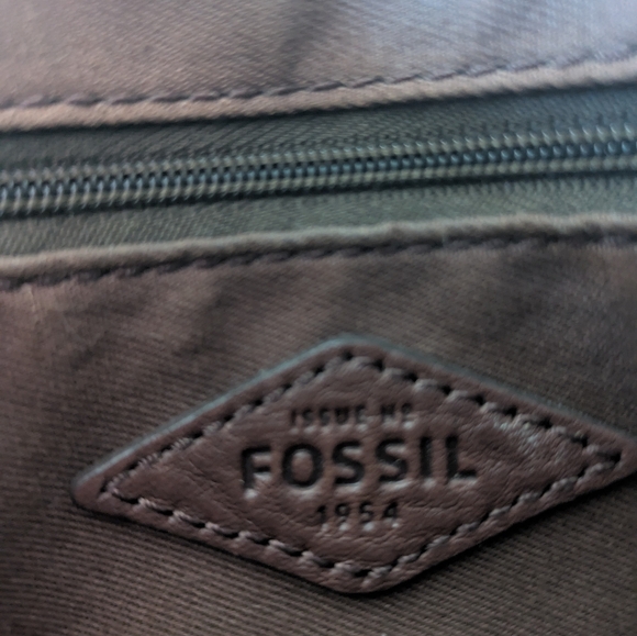Fossil Preston Mini Backpack Brown Pebbled Leather Gold Hardware - Picture 7 of 14